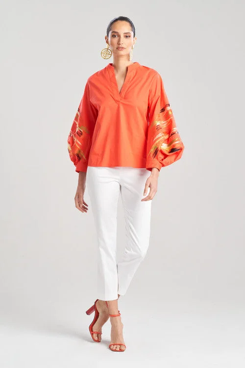 Designer Lingerie Sets for Women Cotton Poplin Balloon Embroidery Top