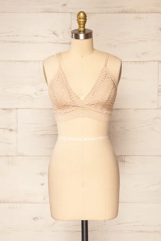 Affordable Lingerie for Women Karlik Taupe | Lace Bralette