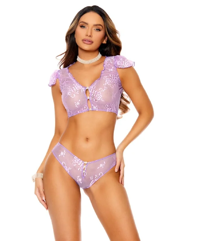 Women's High Waist Lingerie Bodysuits Elegant Moments EM-30071 Lace cami set, top with pearl button closure, Women's High Waist Lingerie Bodysuits Elegant Moments EM-30071 Lace cami set, top with pearl button closure,