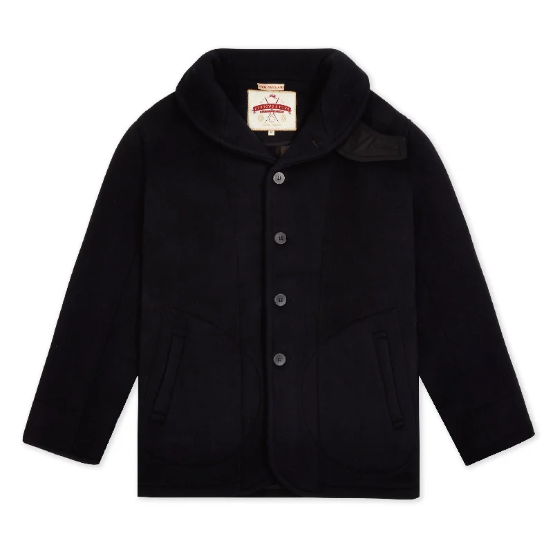 Lightweight men jackets made from recycled nylon for eco - friendly travelShawl Collar Jacket - Navy Lightweight men jackets made from recycled nylon for eco - friendly travelShawl Collar Jacket - Navy