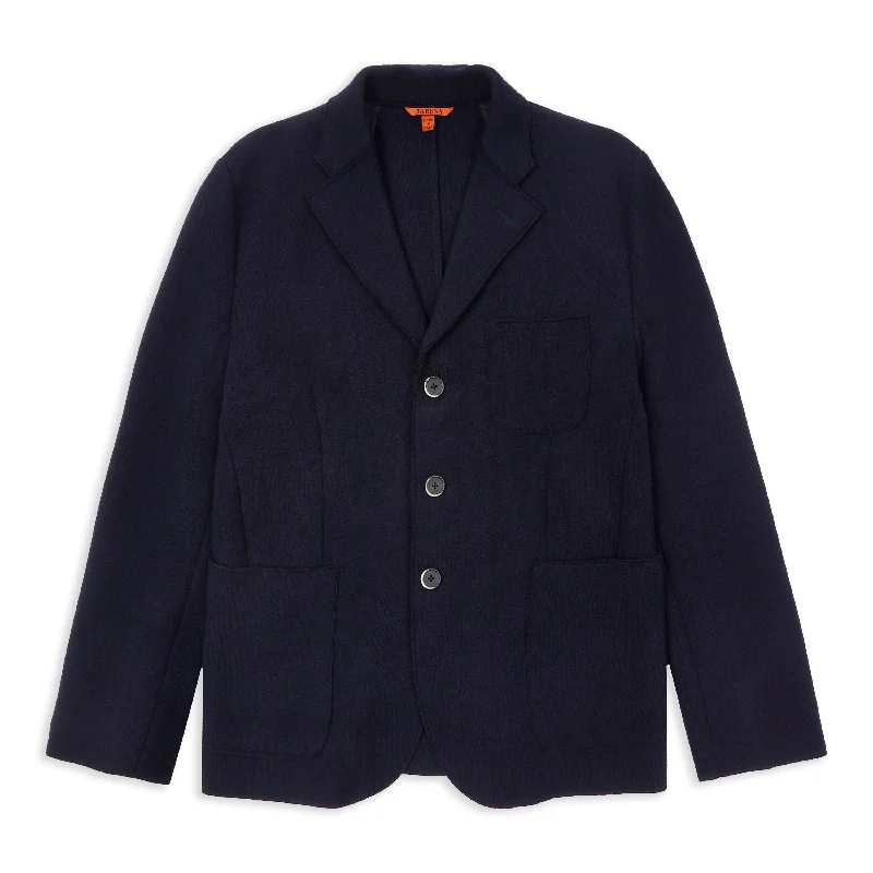 Embroidered men jackets with intricate floral designs for a unique aestheticSlanega Lanoso Jacket - Navy Embroidered men jackets with intricate floral designs for a unique aestheticSlanega Lanoso Jacket - Navy