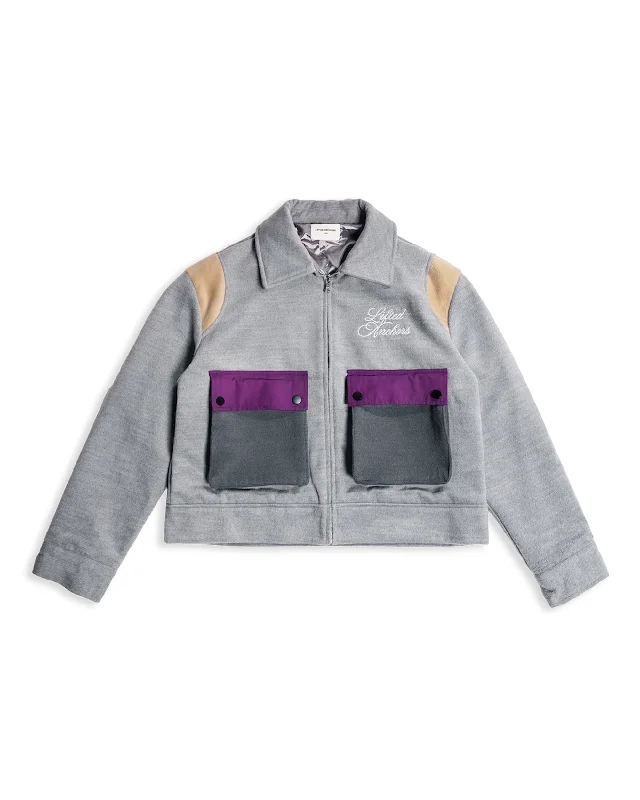 Tailored men jackets to pair with formal trousers for business meetings"Pegasus" Wool Teddy Jacket (Grey) Tailored men jackets to pair with formal trousers for business meetings"Pegasus" Wool Teddy Jacket (Grey)