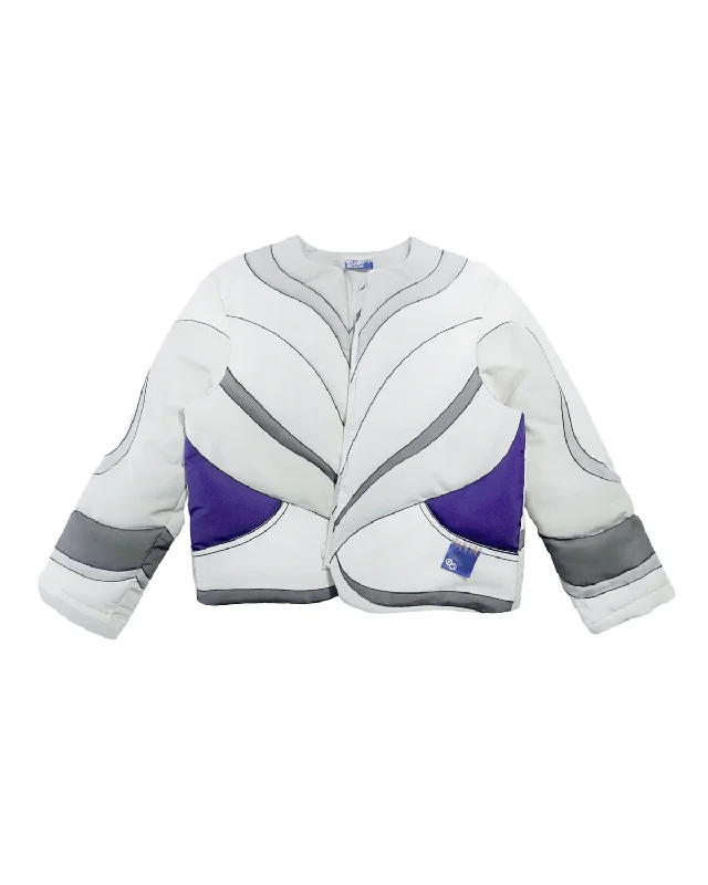 Men jackets with a zip - off sleeves to convert to a vest"Astoria" Tech Puffer Jacket (White/Off White Tones/Muave) Men jackets with a zip - off sleeves to convert to a vest"Astoria" Tech Puffer Jacket (White/Off White Tones/Muave)