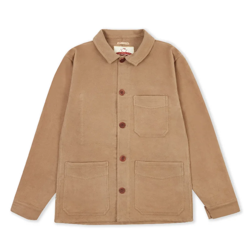 Corduroy men jackets in earthy tones for a rustic charmLuxury Heavyweight Moleskin Workwear Jacket - Beige Corduroy men jackets in earthy tones for a rustic charmLuxury Heavyweight Moleskin Workwear Jacket - Beige