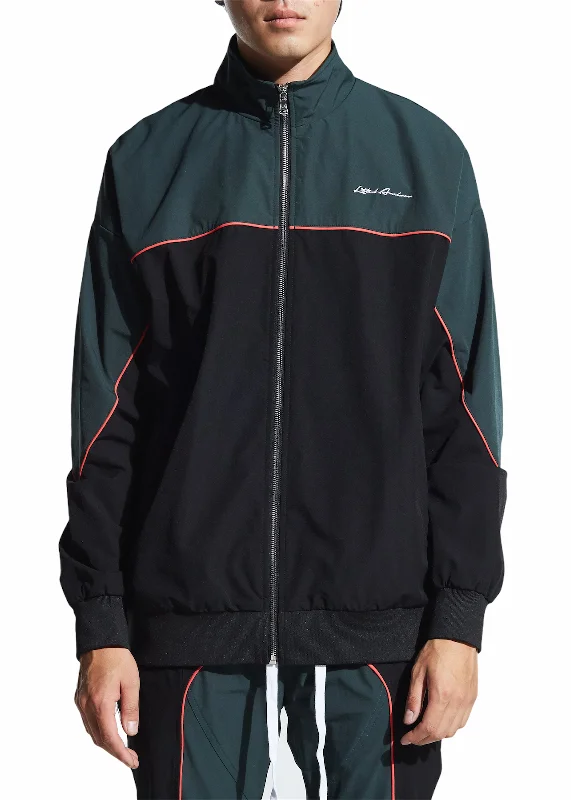 Men jackets with a built - in hood that can be stowed away when not in useTurini Track Jacket (Green) Men jackets with a built - in hood that can be stowed away when not in useTurini Track Jacket (Green)