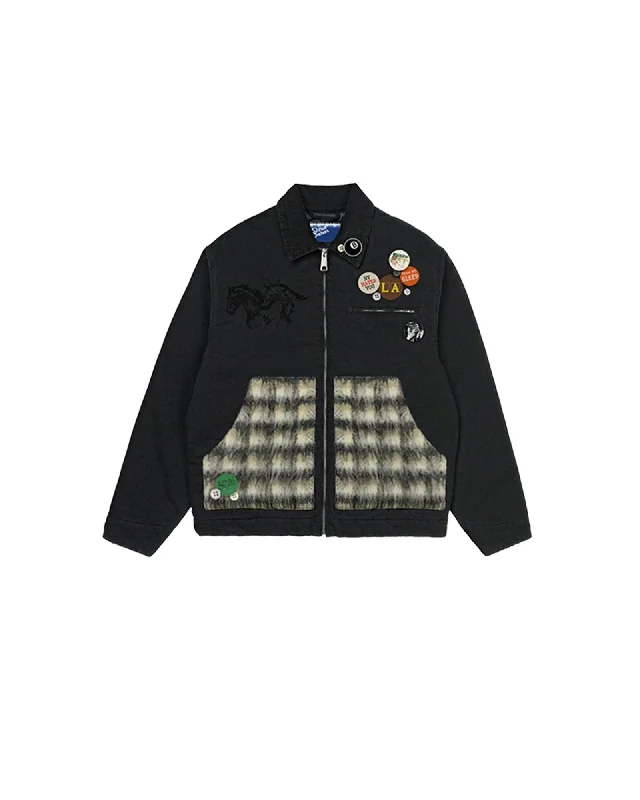 Tailored men jackets to pair with formal trousers for business meetings"Relly" Mohair Work Jacket (Black/Mohair) Tailored men jackets to pair with formal trousers for business meetings"Relly" Mohair Work Jacket (Black/Mohair)