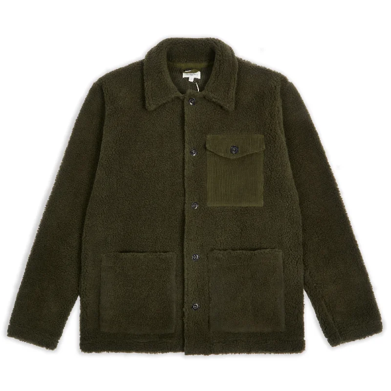 Down - filled men jackets in bright colors for winter fashionSherpa Utility Jacket - Army