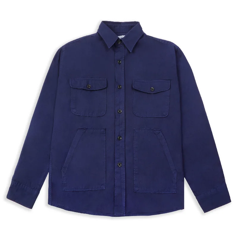 Bomber men jackets with ribbed cuffs for a classic 80s stylePeg Pat Jacket - Deep Blue Bomber men jackets with ribbed cuffs for a classic 80s stylePeg Pat Jacket - Deep Blue
