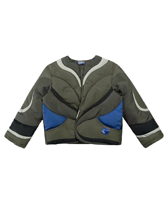Lightweight men jackets made from recycled nylon for eco - friendly travel"Astoria" Tech Puffer Jacket (Olive Tones/Royal) Lightweight men jackets made from recycled nylon for eco - friendly travel"Astoria" Tech Puffer Jacket (Olive Tones/Royal)