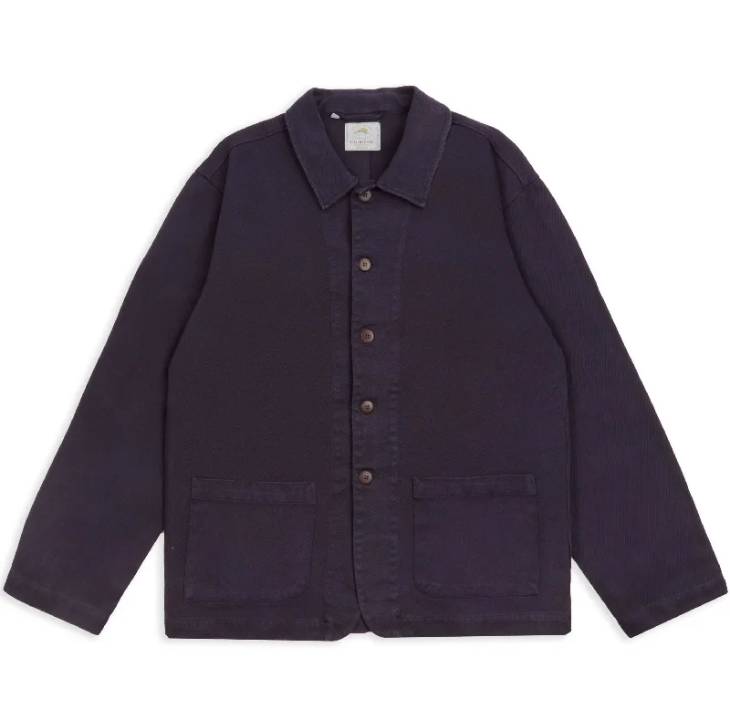 Lightweight men jackets made from recycled nylon for eco - friendly travelCavalry Twill Jacket - Dyed Navy Lightweight men jackets made from recycled nylon for eco - friendly travelCavalry Twill Jacket - Dyed Navy