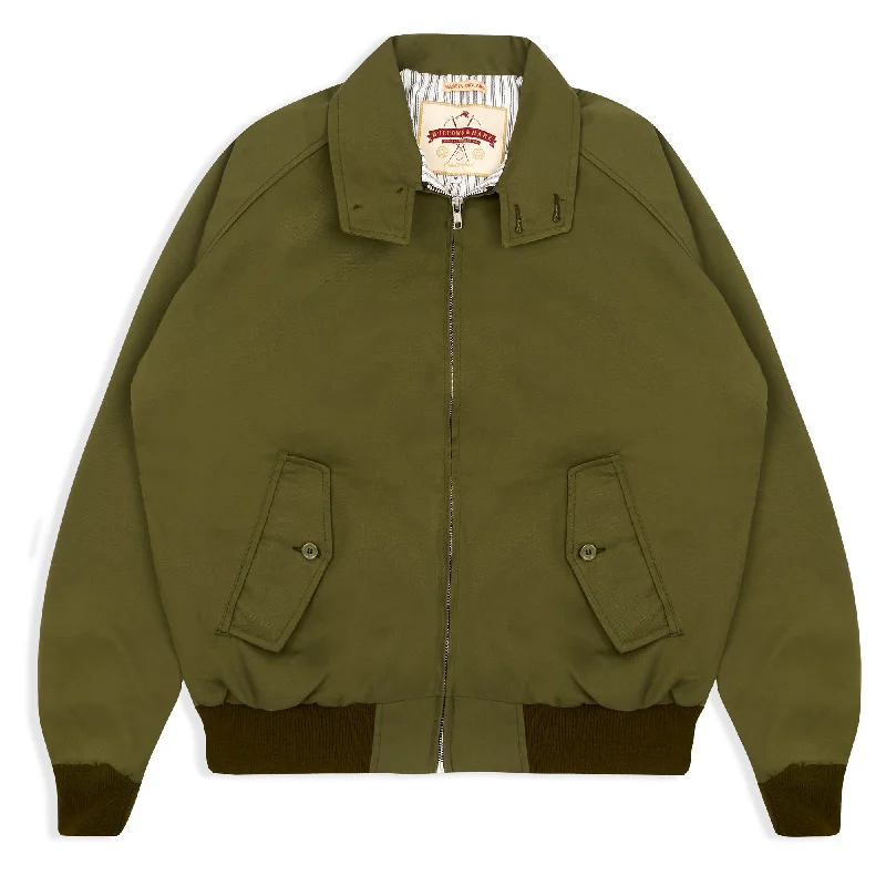 Embroidered men jackets with intricate floral designs for a unique aestheticBurrows & Hare McQueen Harrington Jacket - Olive Embroidered men jackets with intricate floral designs for a unique aestheticBurrows & Hare McQueen Harrington Jacket - Olive