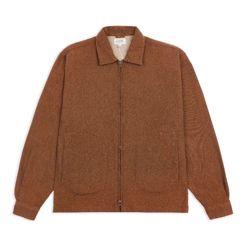 Bomber men jackets with ribbed cuffs for a classic 80s styleHartford Del Jacket - Camel Bomber men jackets with ribbed cuffs for a classic 80s styleHartford Del Jacket - Camel