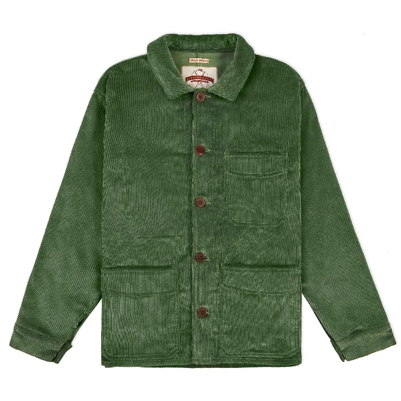 Stretch - fabric men jackets for unrestricted movement during workoutsBurrows & Hare Cord Workwear Jacket - Mint Stretch - fabric men jackets for unrestricted movement during workoutsBurrows & Hare Cord Workwear Jacket - Mint