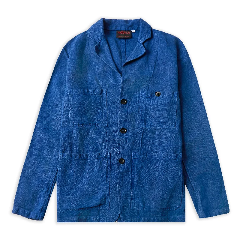 Men jackets with a media - friendly pocket for easy access to gadgetsHeavy Linen Jacket - Peacock Men jackets with a media - friendly pocket for easy access to gadgetsHeavy Linen Jacket - Peacock
