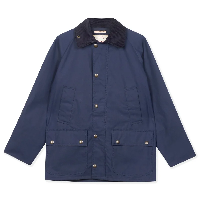 Tailored men jackets to pair with formal trousers for business meetingsBurrows & Hare Trinity Wax Jacket - Navy Tailored men jackets to pair with formal trousers for business meetingsBurrows & Hare Trinity Wax Jacket - Navy