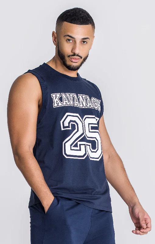 men's cotton tank topsBlue GK25 Vest
