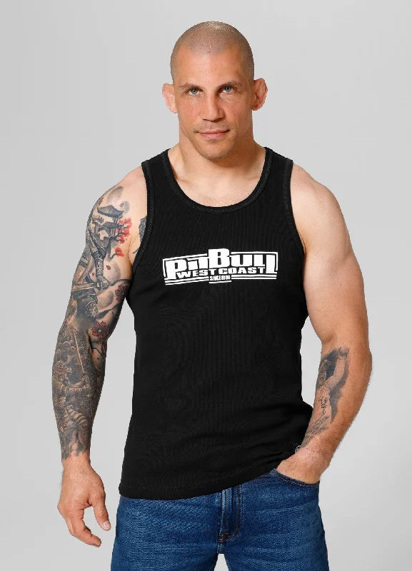 stretchable men's tank topsMen's Tank Top Rib BOXING - Black