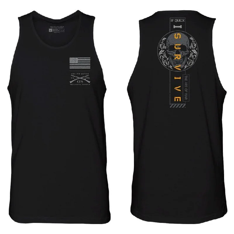 slim fit tank tops for menMen's I Survive Tank - Black