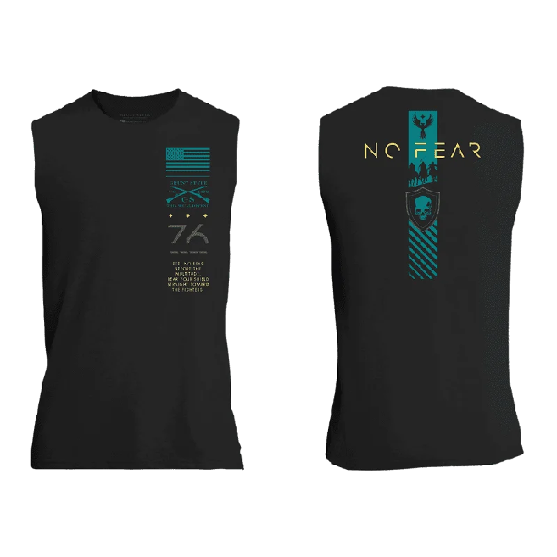 compression tank tops for menNo Fear Muscle Tank - Black