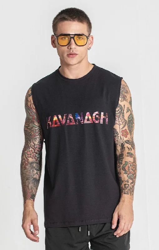 stretchable men's tank topsBlack Sunset Tanktop