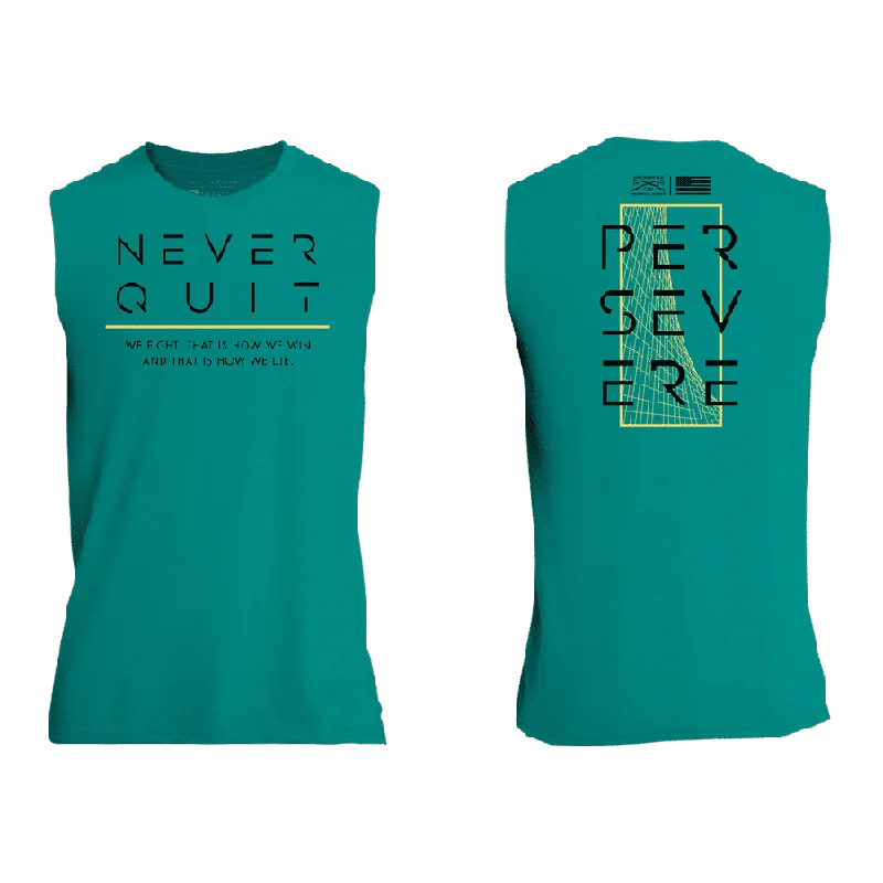men's tank tops for basketballNever Quit Muscle Tank - Heather Aqua