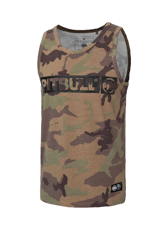 eco-friendly tank tops for menMen's Tank Top Slim Fit Hilltop - Woodland Camo