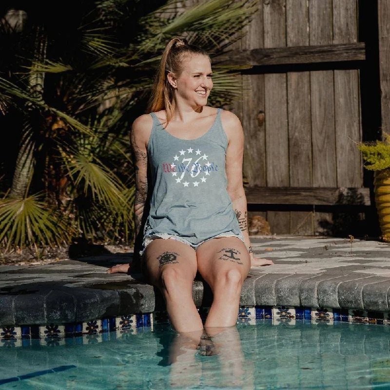 longline tank tops for menWomen's 76 We The People Flowy Tank - Stonewash Denim