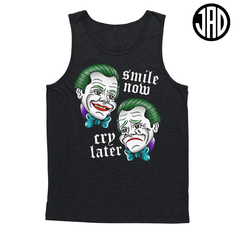 graphic print men's tank topsSmile Now Cry Later - Men's (Unisex) Tank