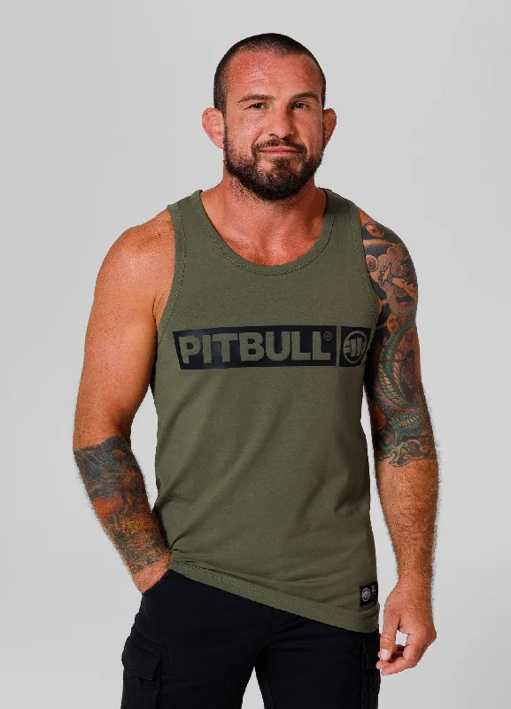 organic cotton men's tank topsMen's Tank Top Slim Fit Hilltop - Olive