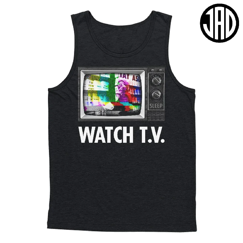 graphic print men's tank topsWatch TV - Men's (Unisex) Tank