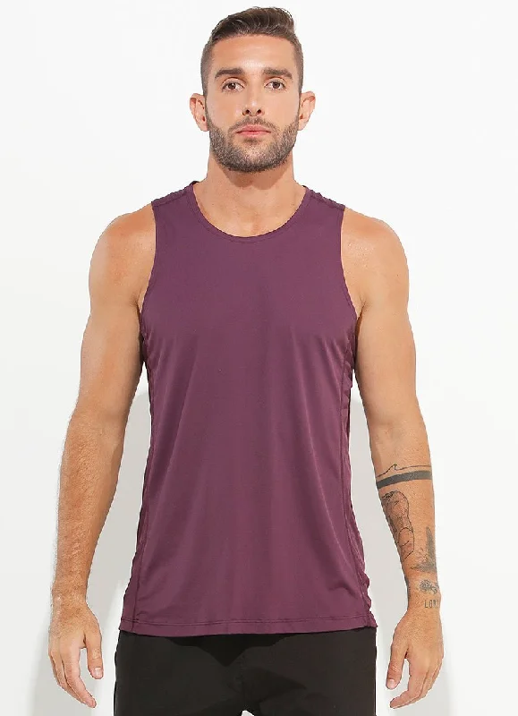 workout tank tops for menA.O.P Tank (Cabernet) UPF 50+