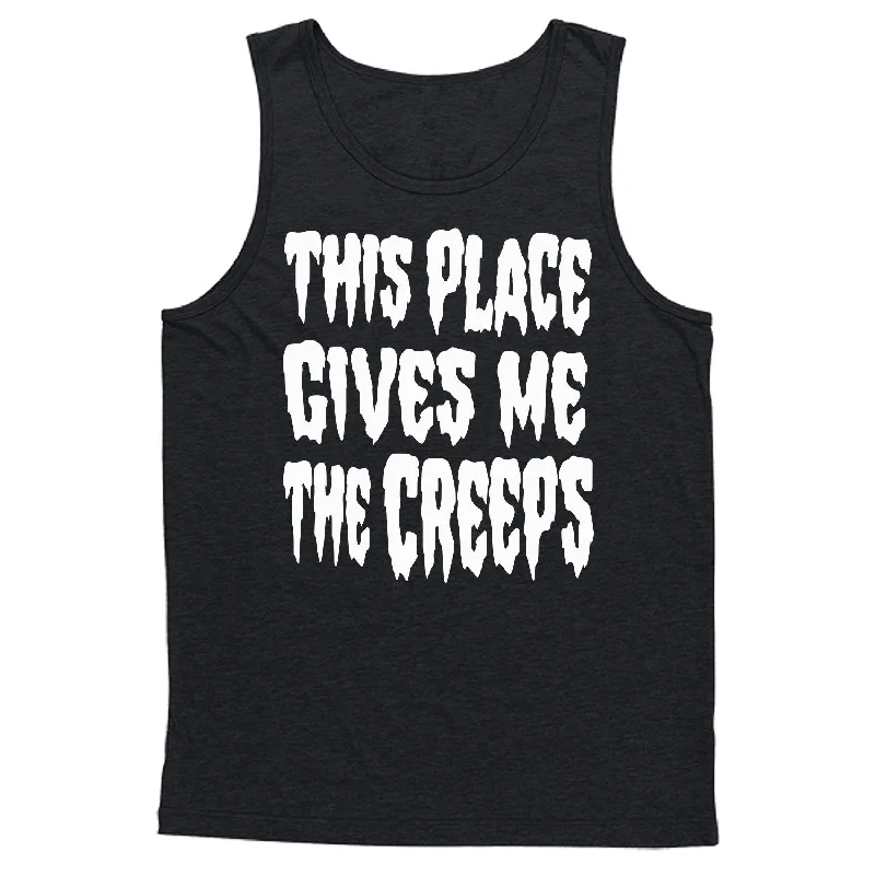 men's tank tops for crossfitThis Place Gives Me the Creeps V2 - Men's (Unisex) Tank