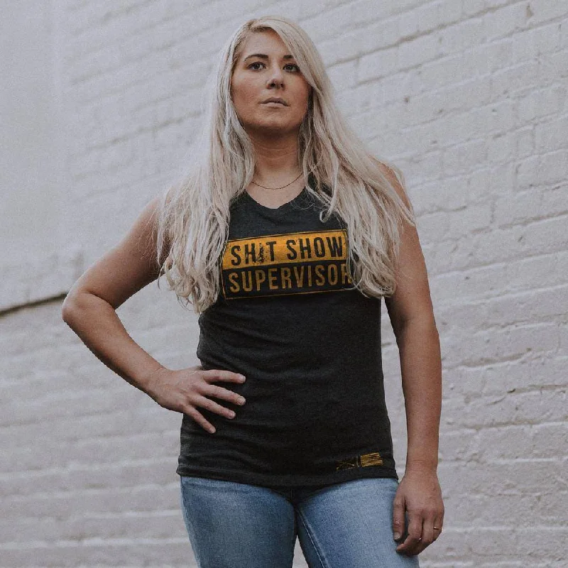 men's tank tops with unique designsWomen's Sh*t Show Supervisor Everyday Tank - Dark Heather Gray men's tank tops with unique designsWomen's Sh*t Show Supervisor Everyday Tank - Dark Heather Gray