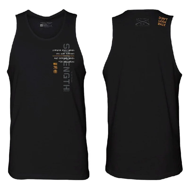 graphic print men's tank topsMen's Don't Look Back Tank - Black