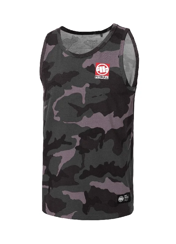 quick-dry men's tank topsMen's Tank Top Slim Fit Small Hilltop - All Black Camo