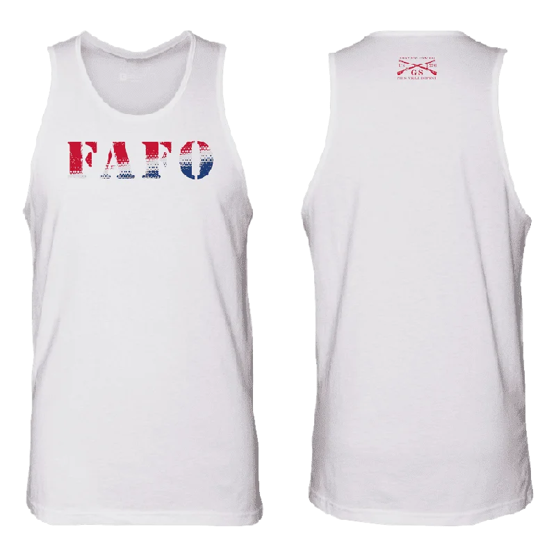 workout tank tops for menFAFO Tank - White