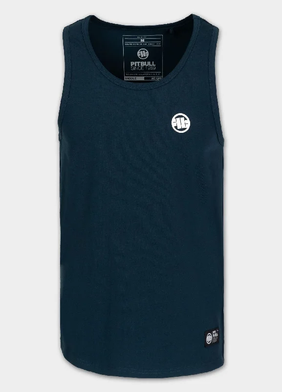 men's tank tops with henley necklineMen's Tank Top Slim Fit Small Logo - White
