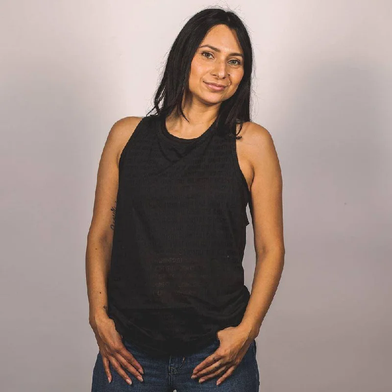 slim fit tank tops for menWomen's Burn Out Tank - Black