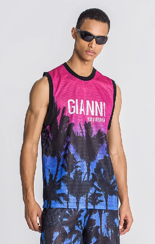 men's tank tops with deep armholesMulticolor Palms Tanktop 
