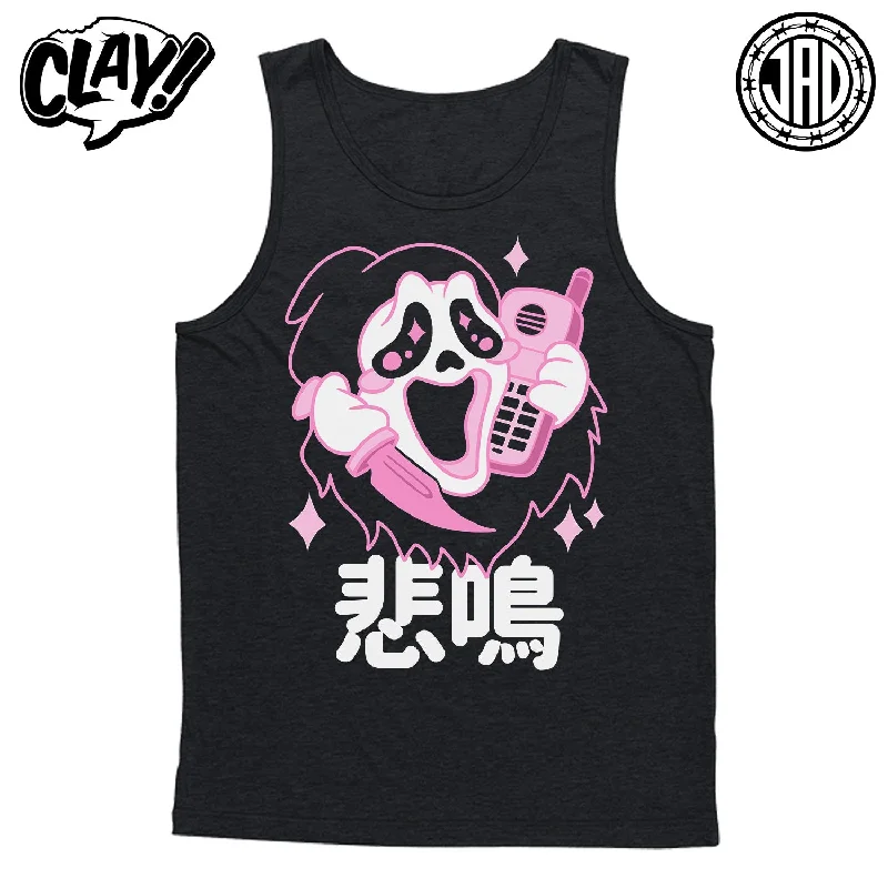 longline tank tops for menKawaii Ghost - Men's (Unisex) Tank