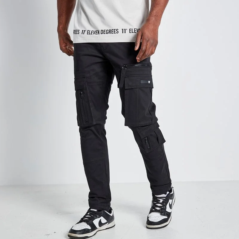 Men's black tactical cargo pants with reinforced knees for outdoor adventuresMilitary - Inspired Men Cargo Pants with Authentic Military DetailsAdjustable Cuff Cargo Pants - Black Men's black tactical cargo pants with reinforced knees for outdoor adventuresMilitary - Inspired Men Cargo Pants with Authentic Military DetailsAdjustable Cuff Cargo Pants - Black