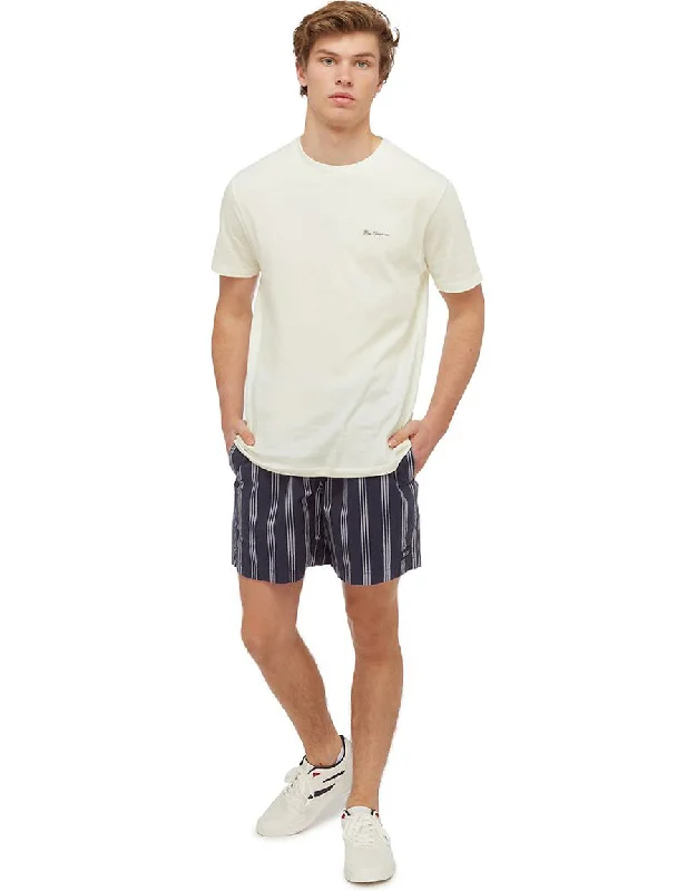 Men's pastel - colored cotton shorts for a spring - friendly outfitElastic - Cuff Men Shorts for a Neat and Tidy FinishBen Sherman Stripe Marine Elastic Shorts Men's pastel - colored cotton shorts for a spring - friendly outfitElastic - Cuff Men Shorts for a Neat and Tidy FinishBen Sherman Stripe Marine Elastic Shorts