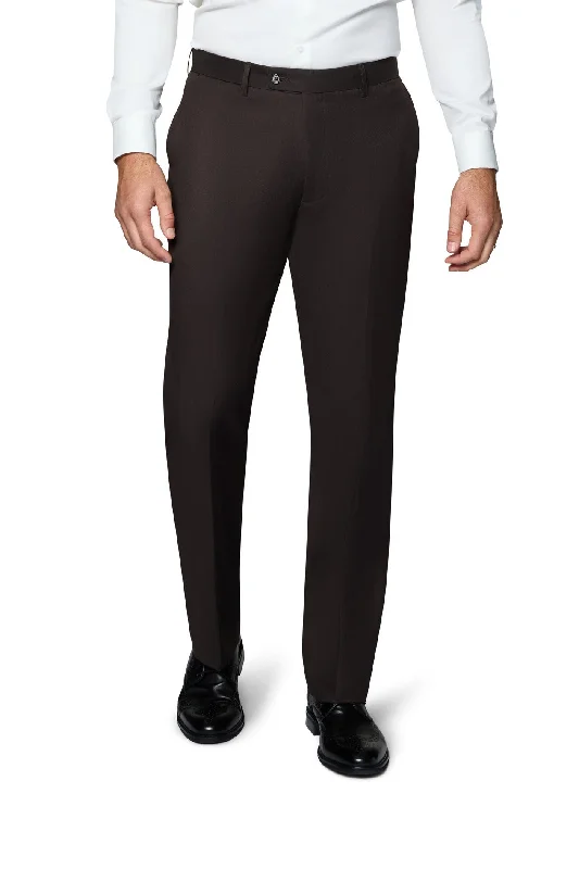Men's cropped length casual linen pants for a breezy summer vibeAdjustable - Waist Men Casual Pant for Growing Teens or Comfort FlexibilityBerragamo Solid Modern Fit Pants - Brown Men's cropped length casual linen pants for a breezy summer vibeAdjustable - Waist Men Casual Pant for Growing Teens or Comfort FlexibilityBerragamo Solid Modern Fit Pants - Brown