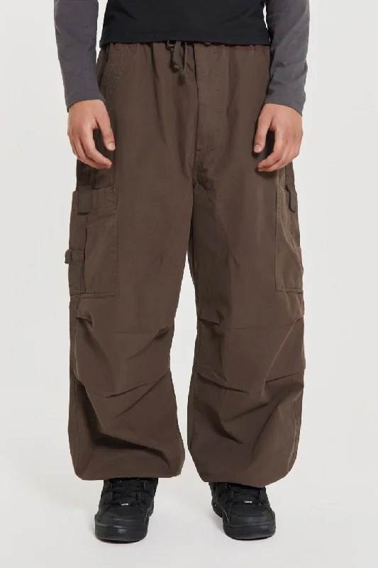 Men's fleece - lined cargo pants for warmth in cold weatherBelt - Loop - Reinforced Men Cargo Pants for a Secure and Sturdy FitBrown Parachute Cargo Pants Men's fleece - lined cargo pants for warmth in cold weatherBelt - Loop - Reinforced Men Cargo Pants for a Secure and Sturdy FitBrown Parachute Cargo Pants