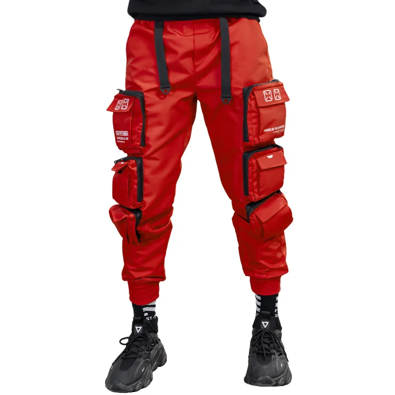Men's cargo pants with a camo - patterned interior for a unique touchReflective - Trimmed Men Cargo Pants for Nighttime Visibility and SafetyCG-Type 08R(U) Red Cargo Pants Men's cargo pants with a camo - patterned interior for a unique touchReflective - Trimmed Men Cargo Pants for Nighttime Visibility and SafetyCG-Type 08R(U) Red Cargo Pants