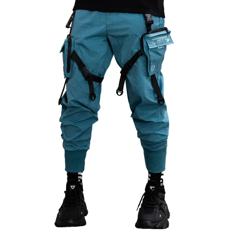 Men's cargo pants with a double - stitched construction for durabilityTwo - Tone Men Cargo Pants with a Stylish and Modern ContrastCG-Type 10F Teal Cargo Pants Men's cargo pants with a double - stitched construction for durabilityTwo - Tone Men Cargo Pants with a Stylish and Modern ContrastCG-Type 10F Teal Cargo Pants