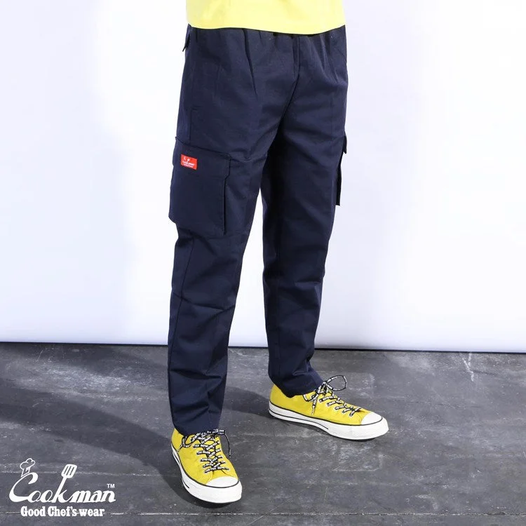 Men's cargo pants with a side - release buckle belt for a secure fitCargo Pants with a Utility - Strap Design for Hanging Small Tools or GearCookman Chef Pants Cargo - Ripstop : Navy Men's cargo pants with a side - release buckle belt for a secure fitCargo Pants with a Utility - Strap Design for Hanging Small Tools or GearCookman Chef Pants Cargo - Ripstop : Navy