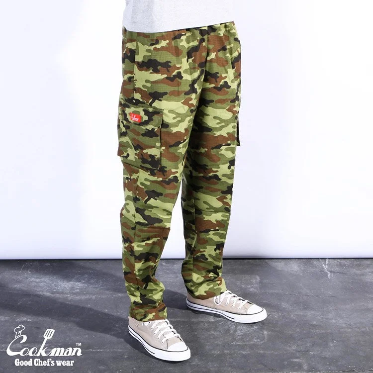 Men's camouflage print cotton cargo pants for hunting tripsMulti - Pocket Men Cargo Pants with Hidden and Secure CompartmentsCookman Chef Pants Cargo - Ripstop : Woodland Camo Green Men's camouflage print cotton cargo pants for hunting tripsMulti - Pocket Men Cargo Pants with Hidden and Secure CompartmentsCookman Chef Pants Cargo - Ripstop : Woodland Camo Green