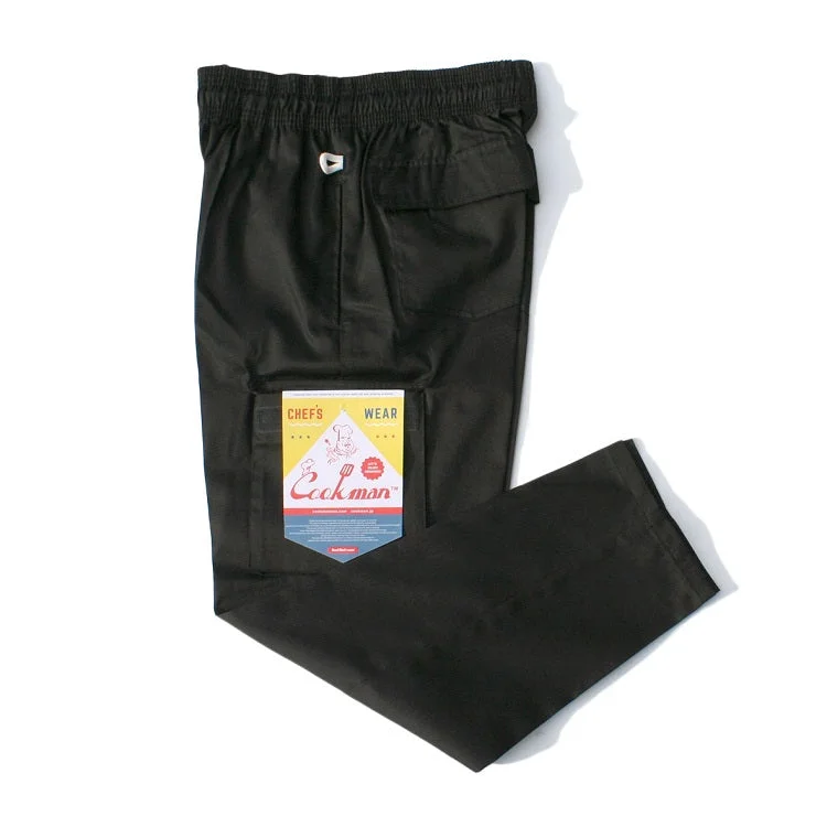 Men's slim - fit stretch cargo pants for a modern and flexible fitElastic - Waist Men Cargo Pants for Comfort and Easy MovementCookman Chef Pants Cargo - Black Men's slim - fit stretch cargo pants for a modern and flexible fitElastic - Waist Men Cargo Pants for Comfort and Easy MovementCookman Chef Pants Cargo - Black