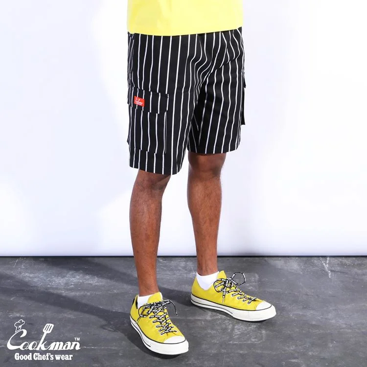 Men's cargo pants with reflective strips for enhanced visibility at nightCargo Pants with a Drawstring Ankle for a Custom and Adjustable FitCookman Chef Short Pants Cargo - Stripe : Black Men's cargo pants with reflective strips for enhanced visibility at nightCargo Pants with a Drawstring Ankle for a Custom and Adjustable FitCookman Chef Short Pants Cargo - Stripe : Black
